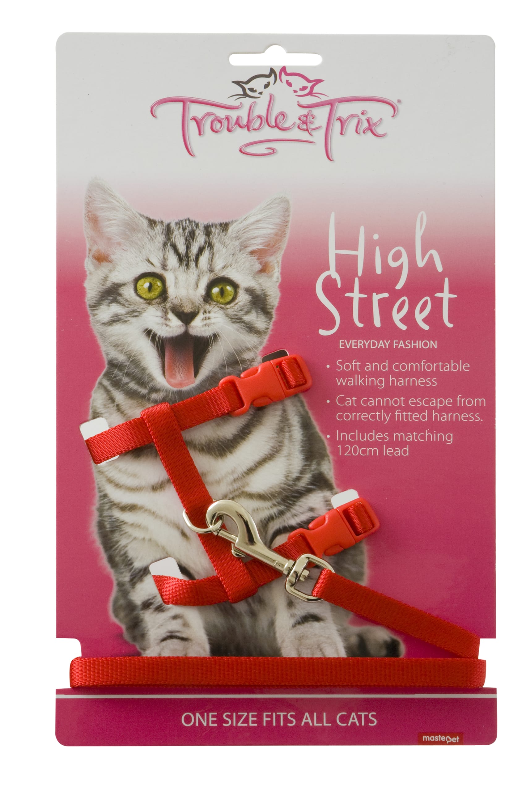 Trouble & Trix High Street Cat Harness & Lead Set