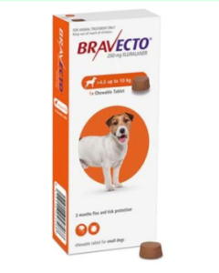 Bravecto Chewable Tablet Flea Treatment For Small Dogs 4.5 To 10