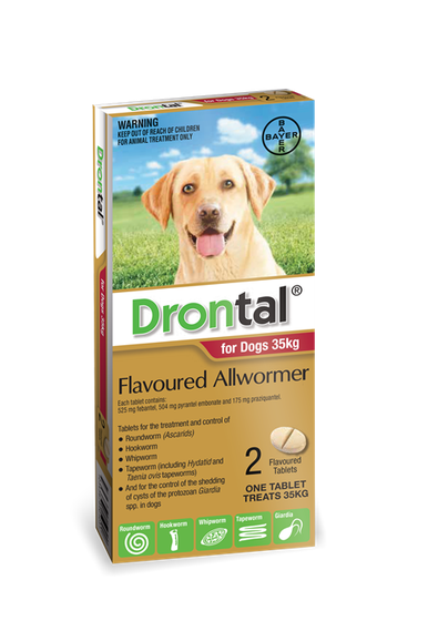 Drontal Worm Treatment For Dogs 20 To 35 Kg 2 Pack