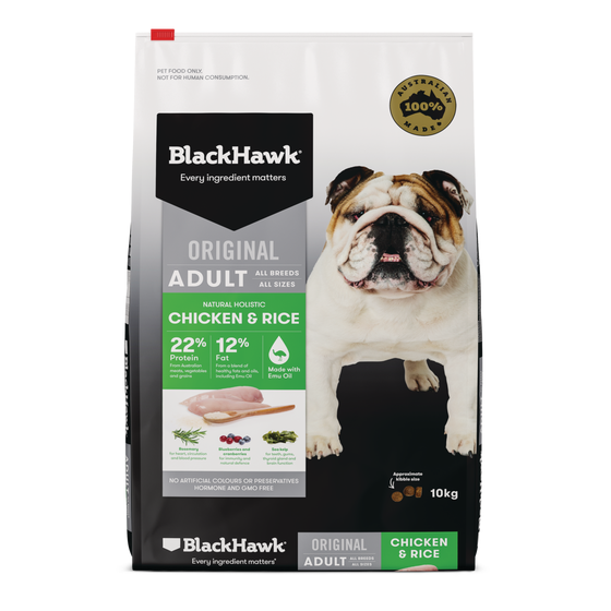 Black Hawk Chicken & Rice Adult Dog Food 10kg