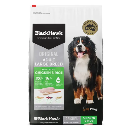 Black Hawk Chicken Large Breed Adult Dog Food 20kg