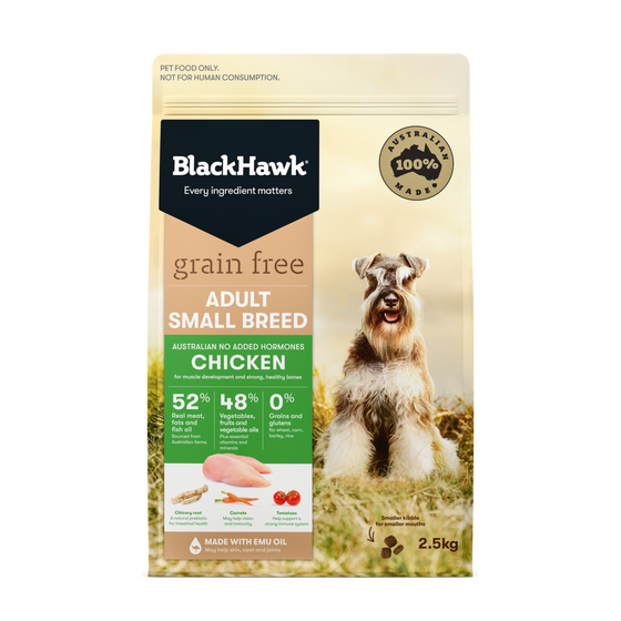 Black Hawk Grain Free Chicken Small Breed Dog Food 2.5kg
