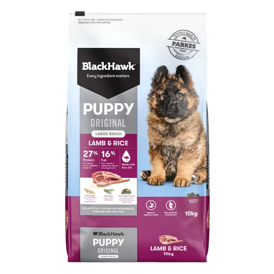 Black Hawk Large Breed Lamb Rice Puppy Food 10kg