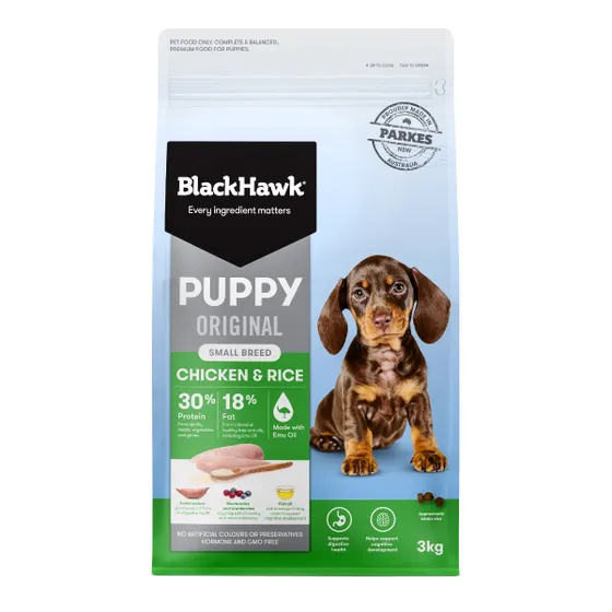 Black Hawk Small Breed Chicken Rice Puppy Food 3kg