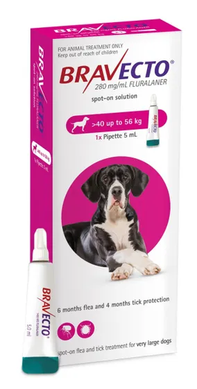 Bravecto Spot On Flea Treatment For X-large Dogs 40-56kg - Pink