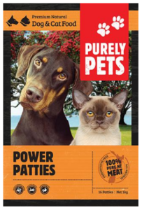 Purely Pets Frozen Power Patties Dog Food 1kg