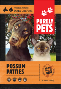 Purely Pets Frozen Possum Patties Dog Food 1kg