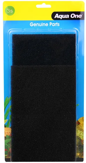 Aqua One Aquastyle Ar620 Black Sponge 2 Pack 3s