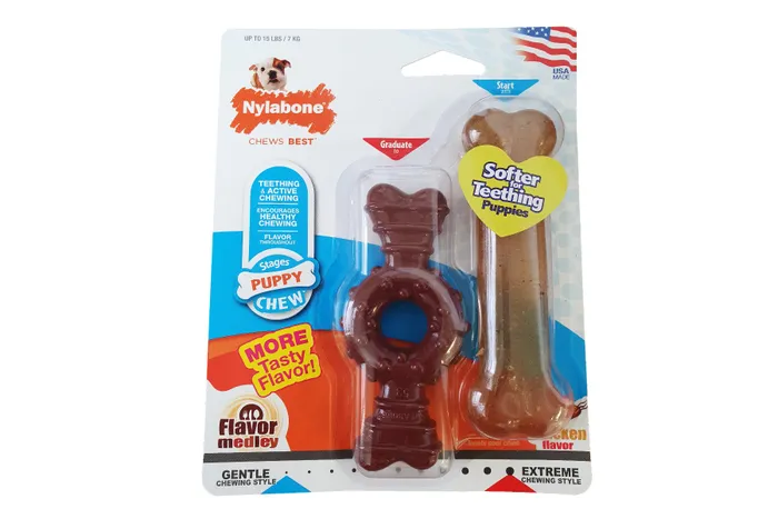 Nylabone Durable Petite Twin Pack Puppy Chew Toys