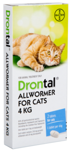 Drontal Worm Treatment For Cats 4kg 2 Pack