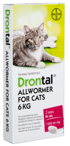 Drontal Worm Treatment For Cats 6kg 2 Pack