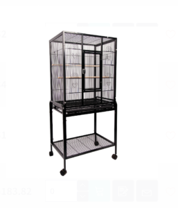 Avi One Bird Cage - 603 Square Black 65L X 43.5W X 137h/cm