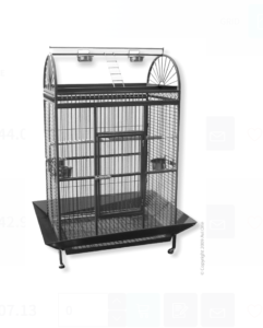 Avi One Parrot Cage 212 Silver/Black 122x82x179cm