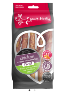 Yours Droolly Rawhide Twist Chicken Wrapped 7 Pack
