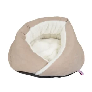 Trouble & Trix Cat Bed Cave Beige 50cm