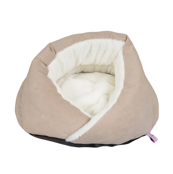 Trouble & Trix Cat Bed Cave Beige 50cm