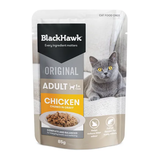 Black Hawk Original Cat Chicken/gravy 85g