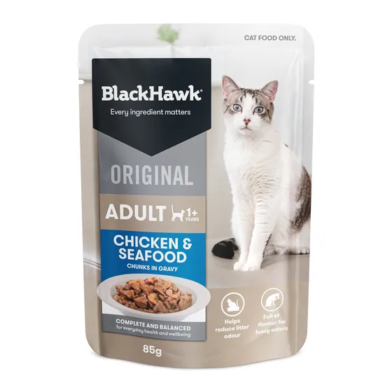 Black Hawk Original Cat Chick/seafood Gravy 85g
