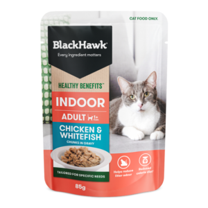 Black Hawk Healthy Benefits Cat Indoor Chick/fish/gravy 85g