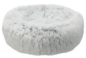 Brooklands Plush Calming Pet Bed Round Grey Small 60cm