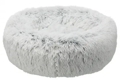 Brooklands Plush Calming Pet Bed Round Grey Medium 75cm