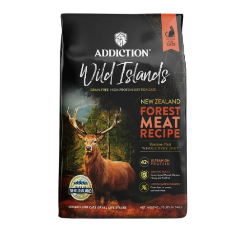 Addiction Wild Islands Forest Meat Venison High Protein Dry Cat Food 4.50KG