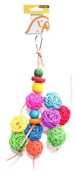 Avi One Leather Rope Coloured Wood Ball 30cm