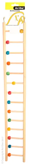 Avi One Wooden Ladder 14 Rung With Beads
