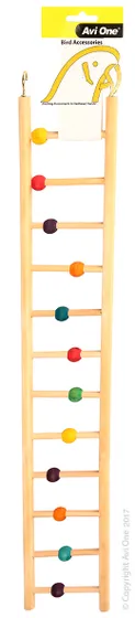 Avi One Wooden Ladder 12 Rung With Beads