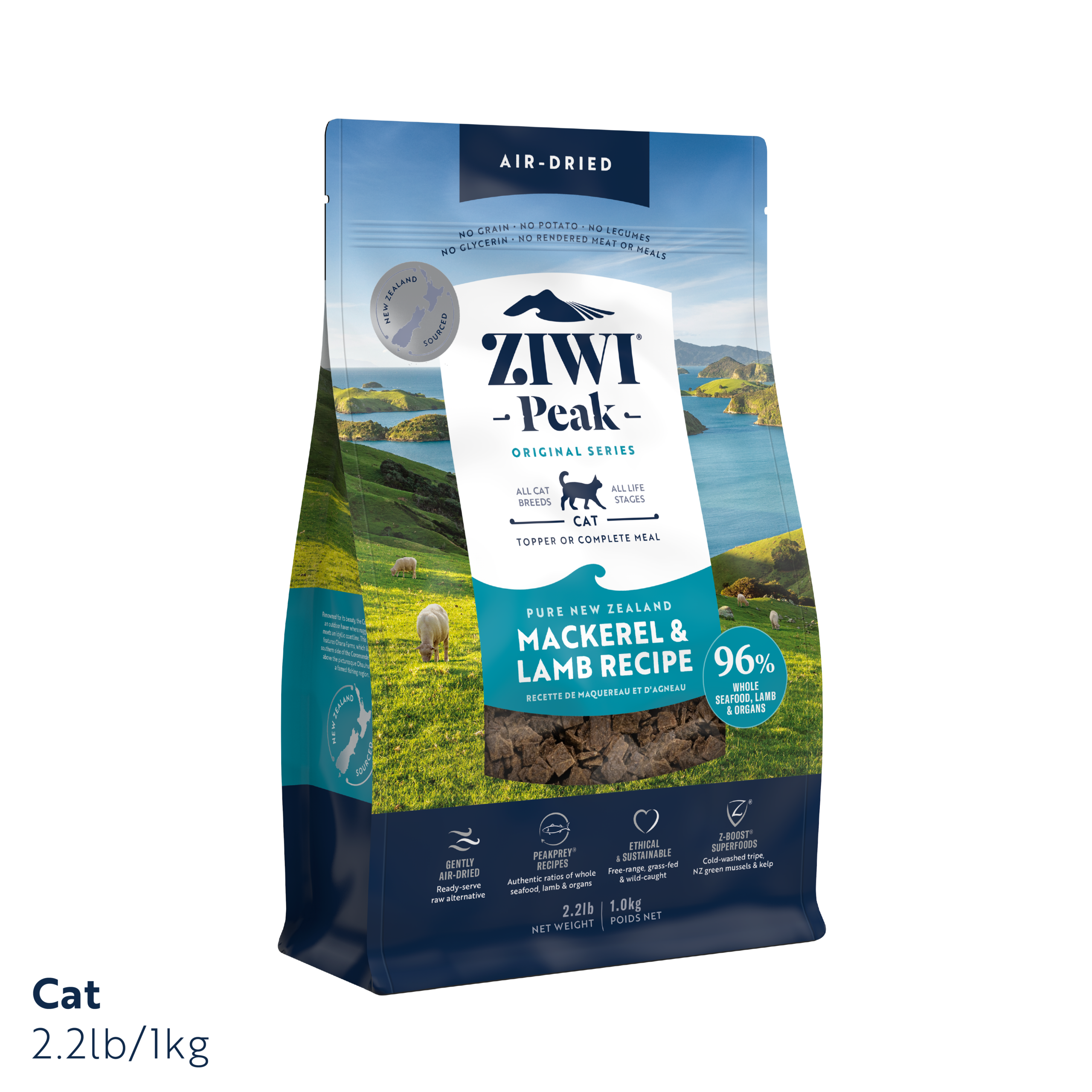 Ziwi Peak Air Dried Mackerel & Lamb Cat Food 1kg