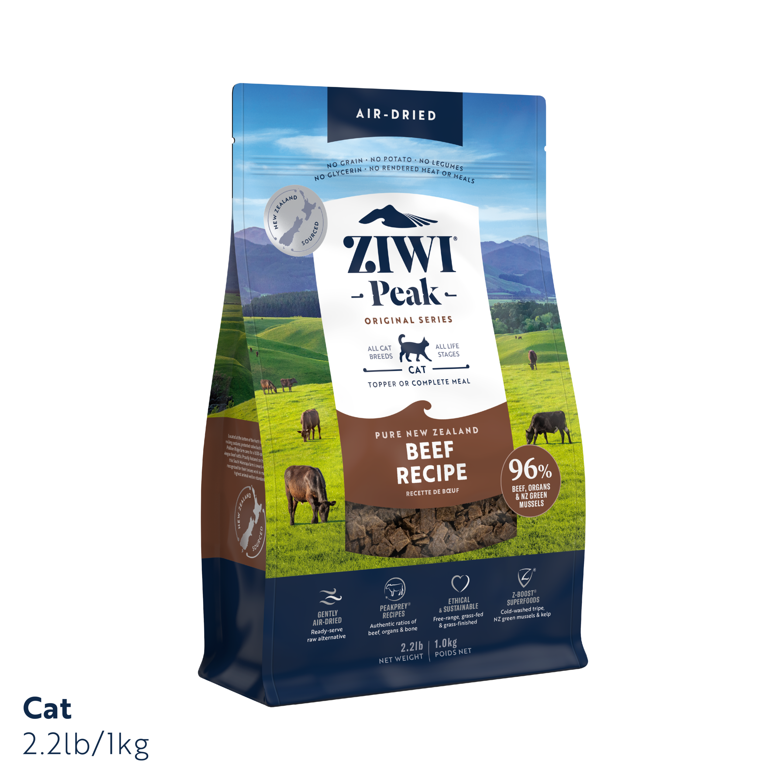 Ziwi Peak Air Dried Beef Cat Food 1kg