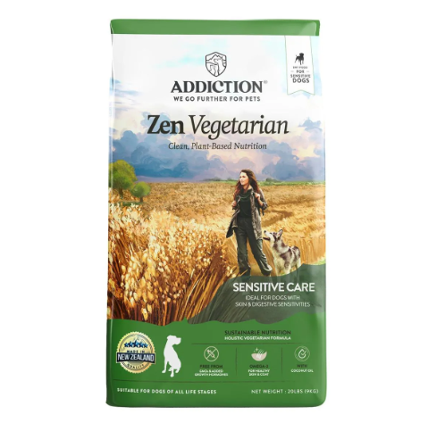 Addiction Zen Vegetarian Vegan Dry Dog Food 9KG