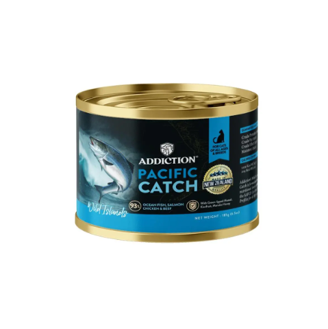 Addiction Wild Islands Pacific Catch Ocean Fish & Salmon Wet Cat Food 185GM