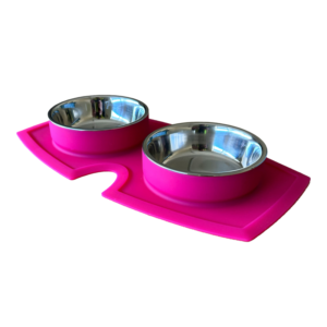 Vacumatt Silicone Double Diner - Pink ^225ml x2