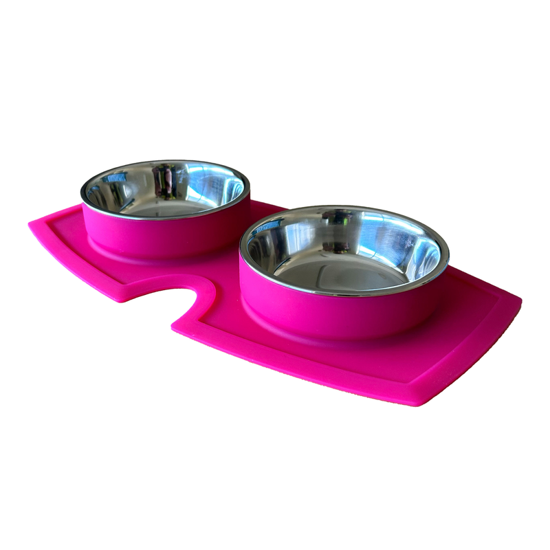 Vacumatt Silicone Double Diner - Pink ^225ml x2
