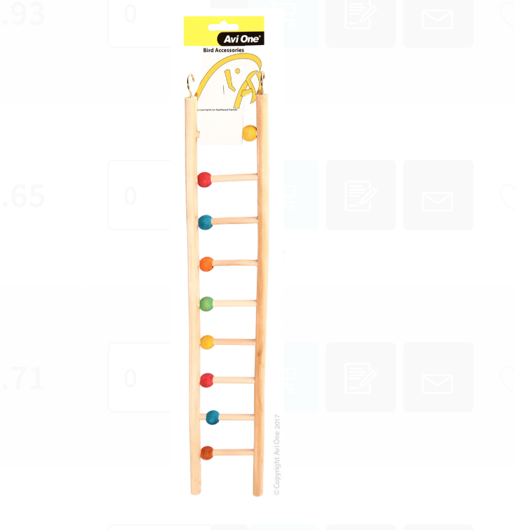 Avi One Wooden Ladder 9 Rung With Beads