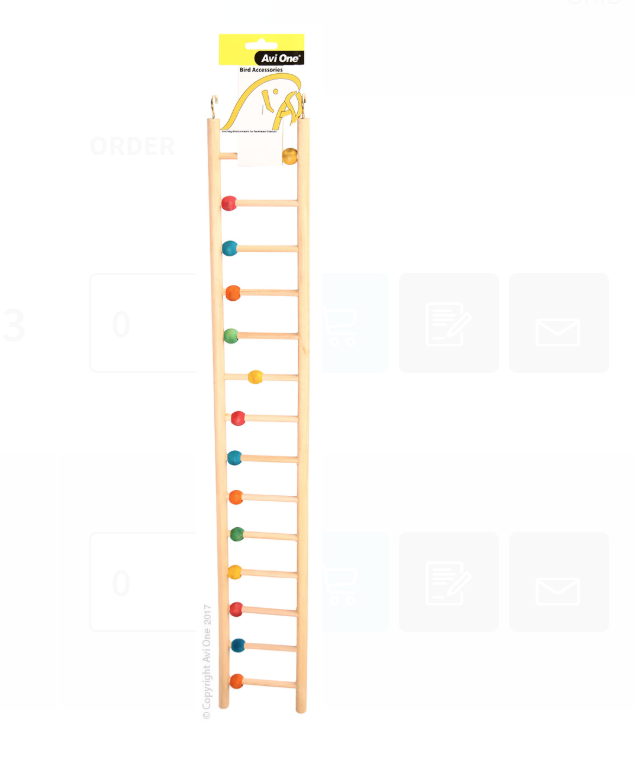 Avi One Wooden Ladder 14 Rung With Beads