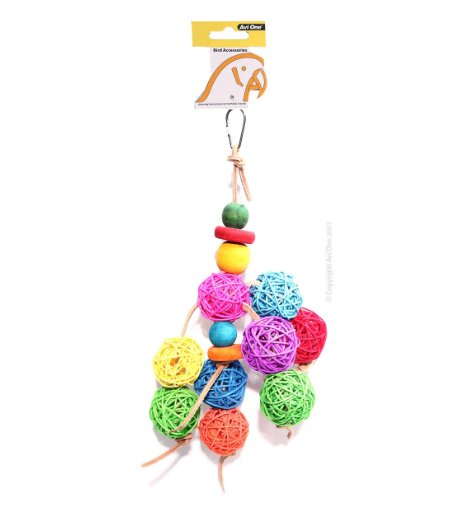 Avi One Leather Rope Coloured Wood Ball 30cm