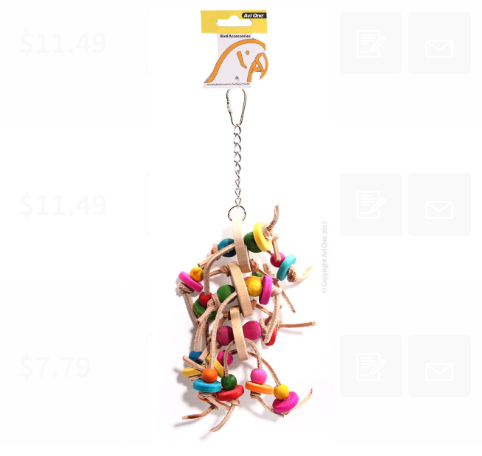 Avi One Leather Rope Coloured Wood Block 33cm