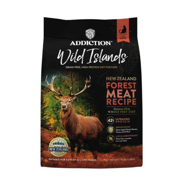 Addiction Wild Islands Forest Meat Recipe Venison-First Dry Cat Food 1.8kg