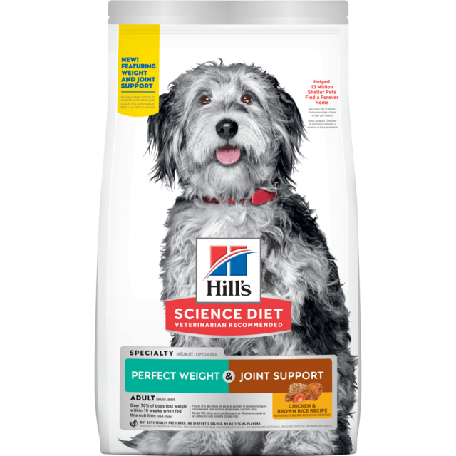 Hill's Science Diet Adult Perfect Weight + Joint Support Chicken Recipe Dry Dog Food 11.3kg