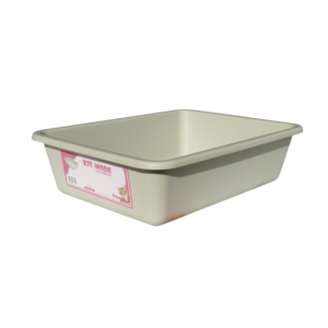 Cat Litter Tray 46x38x13cm - Beige ^Large