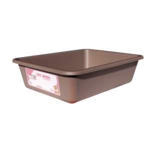 Cat Litter Tray 40x30x10cm - Chocolate ^Med