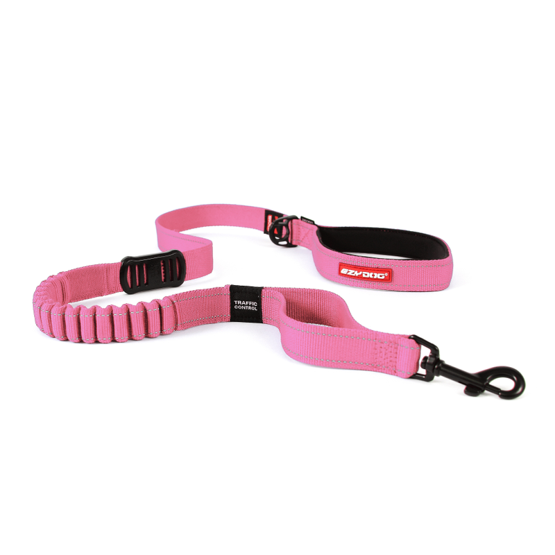 EzyDog Leash Zero Shock 120cm Pink ^ZS48PK
