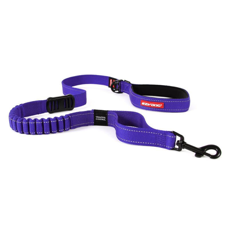 EzyDog Leash Zero Shock 120cm Purple ^ZS48PP