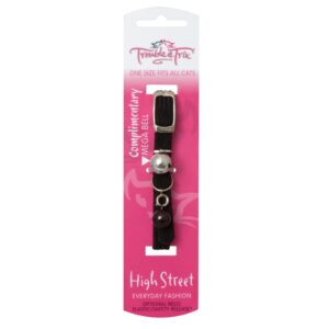 Trouble and Trix High Street Stretch Cat Collar Black
