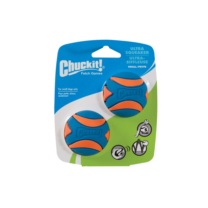 Chuckit Ultra Squeaker Ball Sml - 2pk ^31537
