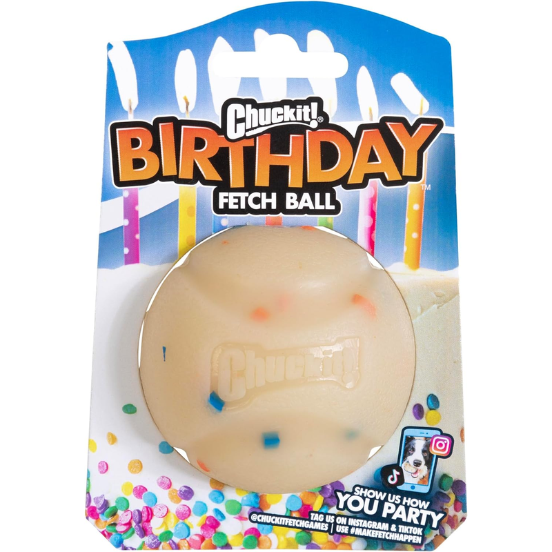 Chuckit Birthday Fetch Ball Med - 1pk ^32219