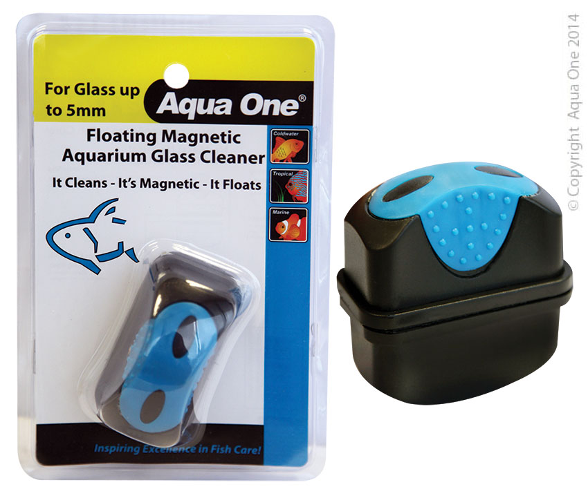 Aqua One Floating Magnet Cleaner (S) For Up 5mm Glass