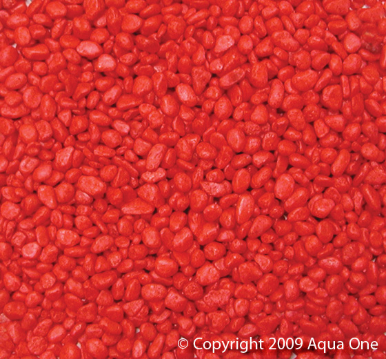 Aqua One Gravel - Scarlet Red 2kg (7mm)